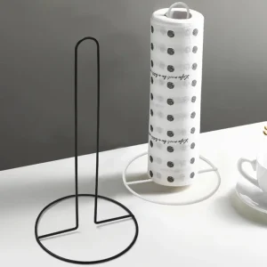Stainless steel paper towel holder, durable and versatile wrap paper storage rack for kitchen, bathroom and living room 1
