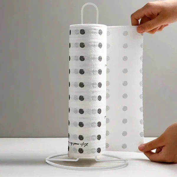 Stainless steel paper towel holder, durable and versatile wrap paper storage rack for kitchen, bathroom and living room 4