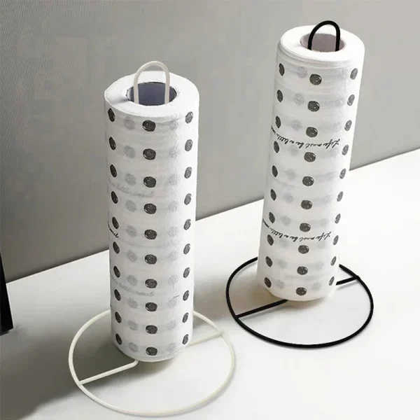 Stainless steel paper towel holder, durable and versatile wrap paper storage rack for kitchen, bathroom and living room 6