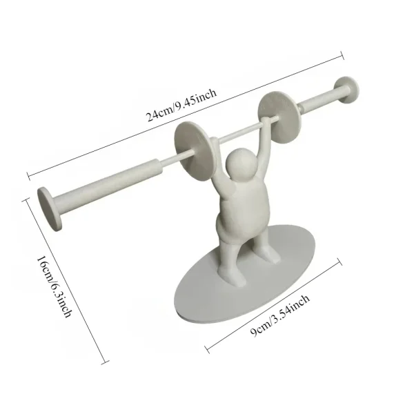 Funny Weightlifting Toilet Paper Holder - Fitness Themed Bathroom Roll Dispenser, Multifunctional Storage Rack bathroom decor 6