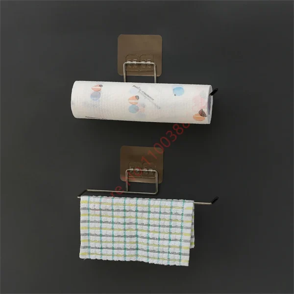 Self Adhesive Toilet Paper Holder For Kitchen Bathroom Towel Napkin Stand Organizer Storage Rack Stainless WC Hanger Accessories 4