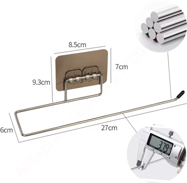 Self Adhesive Toilet Paper Holder For Kitchen Bathroom Towel Napkin Stand Organizer Storage Rack Stainless WC Hanger Accessories 6