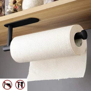 Stainless Steel Paper Towel Holder Self Adhesive Toilet Roll Paper Holder No Punching Kitchen Bathroom Lengthen Storage Rack 1