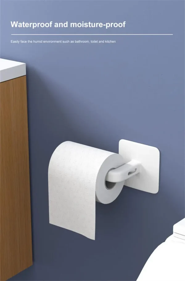Self-adhesive L-shaped Wall Hook Kitchen Under Cabinet Paper Roll Rack Towel Holder Bathroom Toilet Paper Holders Storage Rack 4