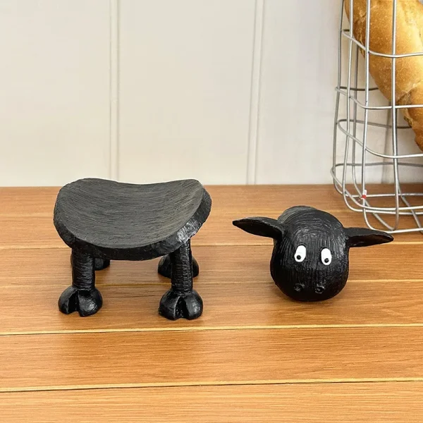 Sheep-Shaped Toilet Paper Holder Resin Roll Creative Home Bathroom Livingroom Coffee Table Decoration Home Roll Paper Holder 3