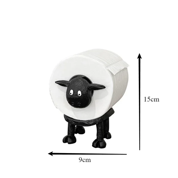 Sheep-Shaped Toilet Paper Holder Resin Roll Creative Home Bathroom Livingroom Coffee Table Decoration Home Roll Paper Holder 6