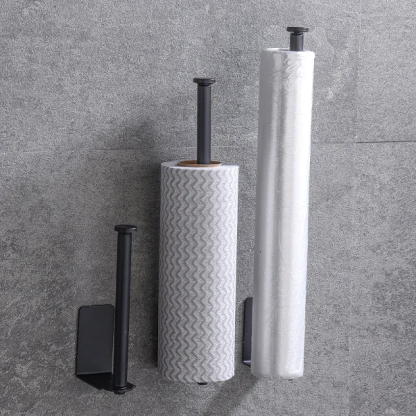 Self Adhesive Toilet Paper Holder Wall Mount No Punching Stainless Steel Tissue Towel Roll Dispenser for Bathroom Kitchen 3