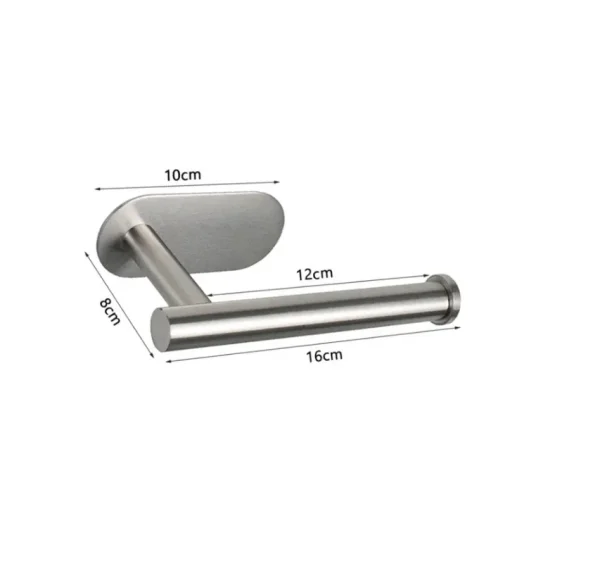 Self Adhesive Toilet Paper Towel Holder Stainless Steel Wall Mount No Punching Tissue Towel Roll Dispenser for Bathroom Kitchen 6
