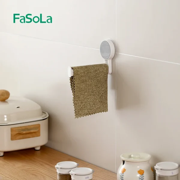 FaSoLa Toilet Paper Holder Self Adhesive Round Tissue Roll Holders Wall Mount Toilet Paper Roll Dispenser Bathroom 2