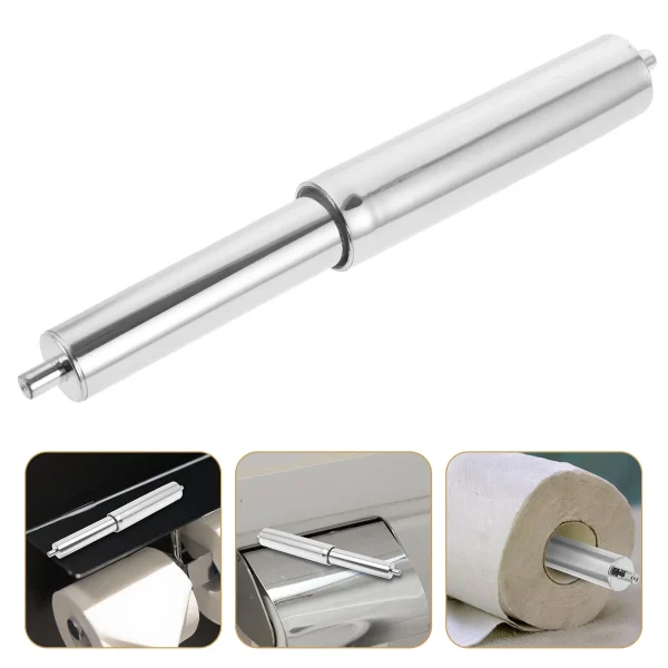 Plastic Retractable Paper Roller Paper Holder Accessory Toilet Paper Roll Rod Bathroom Fixture Tissue Dispenser 5