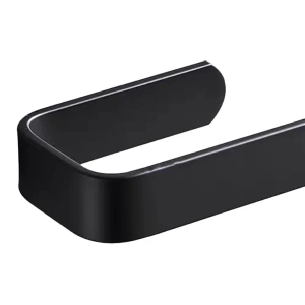 Acrylic Toilet Paper Holder Tissue Rack Wall Mounted Bathroom Kitchen Roll Holder Paper Tissue Rack Hook Modern Black Hanger 4