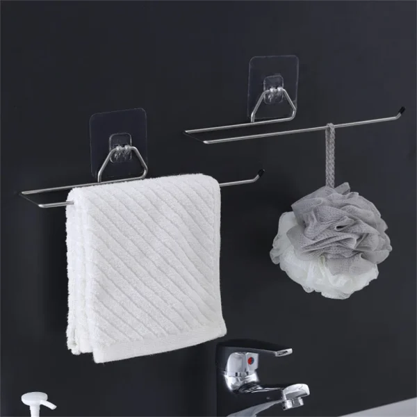 Toilet Paper Holder Bathroom Storage Paper Towel Holder Kitchen Wall Hook Toilet Paper Stand Home Organizer Toilet Accessories 2