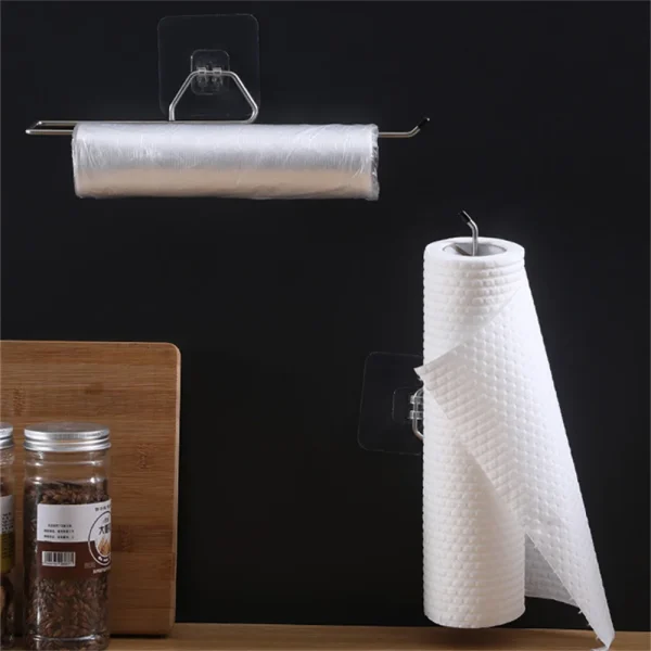 Toilet Paper Holder Bathroom Storage Paper Towel Holder Kitchen Wall Hook Toilet Paper Stand Home Organizer Toilet Accessories 3