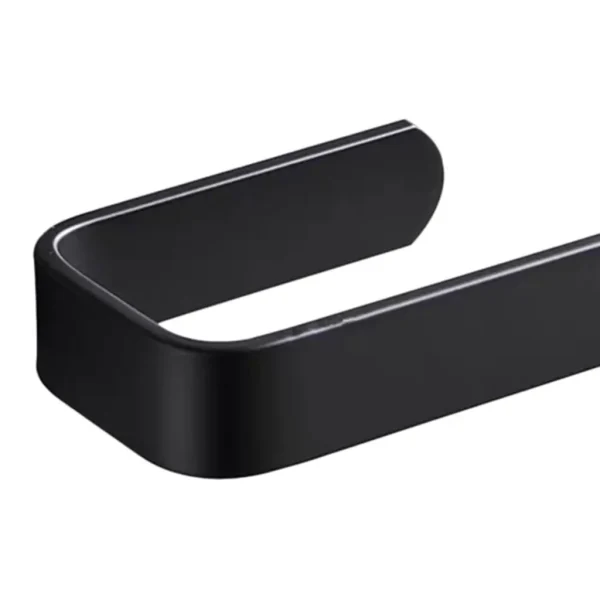 Acrylic Toilet Paper Holder Tissue Rack Wall Mounted Bathroom Kitchen Roll Holder Paper Tissue Rack Hook Modern Black Hanger 4
