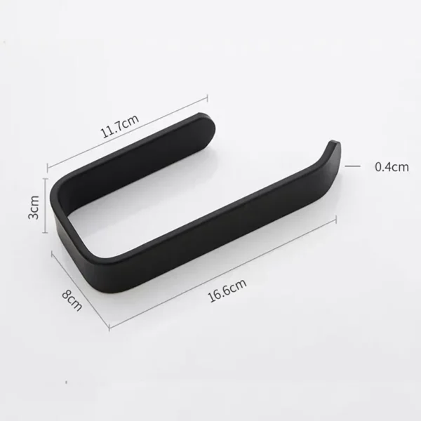 Acrylic Toilet Paper Holder Tissue Rack Wall Mounted Bathroom Kitchen Roll Holder Paper Tissue Rack Hook Modern Black Hanger 6
