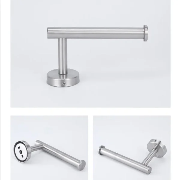 Self-Adhesive Stainless Steel Toilet Roll Paper Towel Toilet wall Mount Holder Organizers Punch-Free Rack Tissue Accessories U26 4