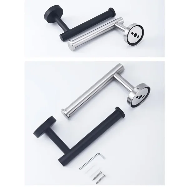 Self-Adhesive Stainless Steel Toilet Roll Paper Towel Toilet wall Mount Holder Organizers Punch-Free Rack Tissue Accessories U26 6
