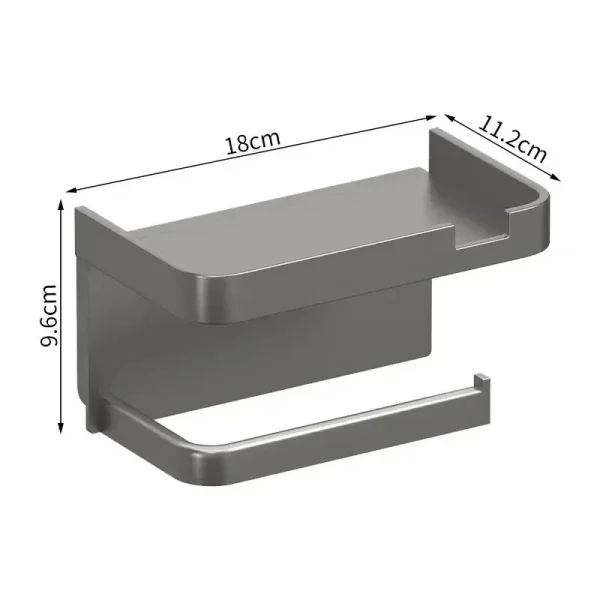 1pc Toilet paper holder, plastic storage rack, kitchen towel holder, seasoning bottle, bathroom wall roll paper 4