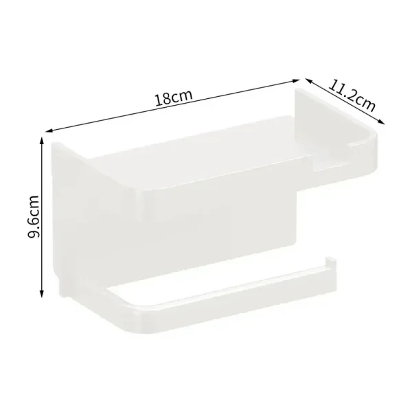 1pc Toilet paper holder, plastic storage rack, kitchen towel holder, seasoning bottle, bathroom wall roll paper 6