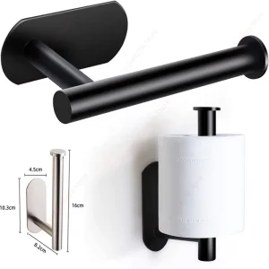 Self Adhesive toilet paper roll holder stand Wall Mount  stainless steel Tissue Towel Roll Dispenser Bath Kitchen Accessories WC 1