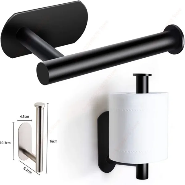 Self Adhesive toilet paper roll holder stand Wall Mount  stainless steel Tissue Towel Roll Dispenser Bath Kitchen Accessories WC 1