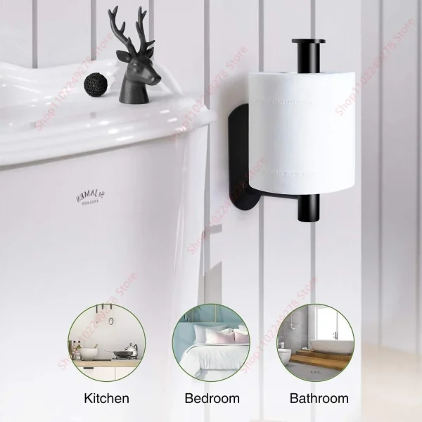 Self Adhesive toilet paper roll holder stand Wall Mount  stainless steel Tissue Towel Roll Dispenser Bath Kitchen Accessories WC 2