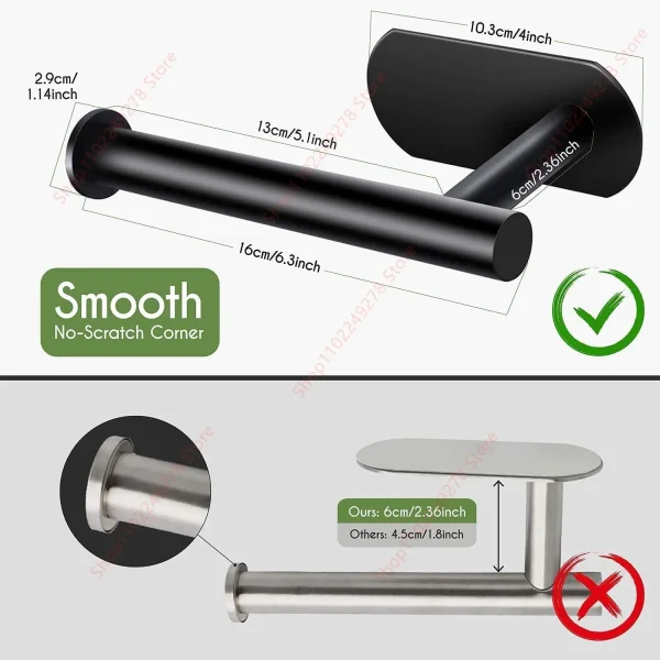 Self Adhesive toilet paper roll holder stand Wall Mount  stainless steel Tissue Towel Roll Dispenser Bath Kitchen Accessories WC 4
