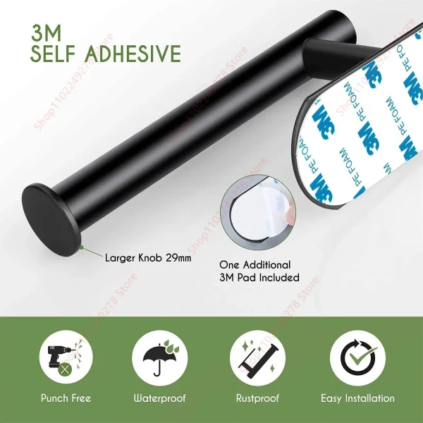 Self Adhesive toilet paper roll holder stand Wall Mount  stainless steel Tissue Towel Roll Dispenser Bath Kitchen Accessories WC 5