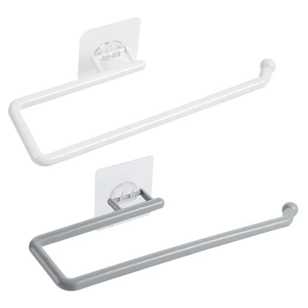 Adjustable Toilet Paper Holder Self-Adhesive Kitchen Toilet Roll Holder Wc Paper Towel Plastic Rack For Bathroom Tissue Storage 5