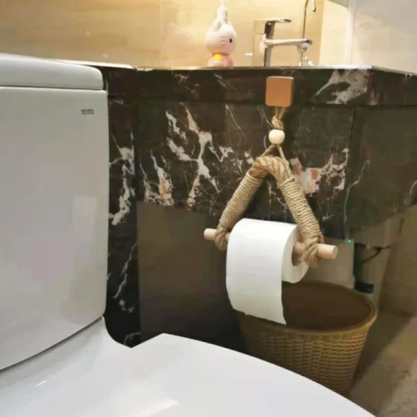 Nordic Wall-mounted Wooden Tissue Holder Bedroom Living Room Paper Towel Holder Bathroom Accessories Toilet Paper Holder Stand 3