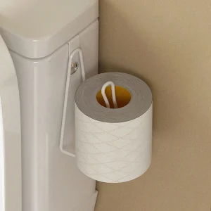 1 PC Toilet Roll Paper Holder Organizer Wall Mount Storage Stand Kitchen Bathroom No Drill Tissue Towel Dispenser Stainless-B2 1