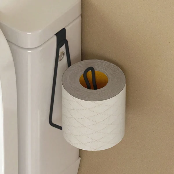 1 PC Toilet Roll Paper Holder Organizer Wall Mount Storage Stand Kitchen Bathroom No Drill Tissue Towel Dispenser Stainless-B2 2