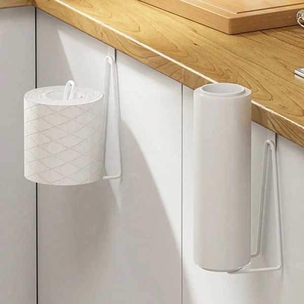 1 PC Toilet Roll Paper Holder Organizer Wall Mount Storage Stand Kitchen Bathroom No Drill Tissue Towel Dispenser Stainless-B2 3