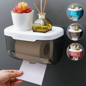 Wall Mount Bathroom Tissue Box Waterproof Storage Toilet Paper Storage Rack Organizer Paper Towel Holder Home Toilet Tissue Box 1