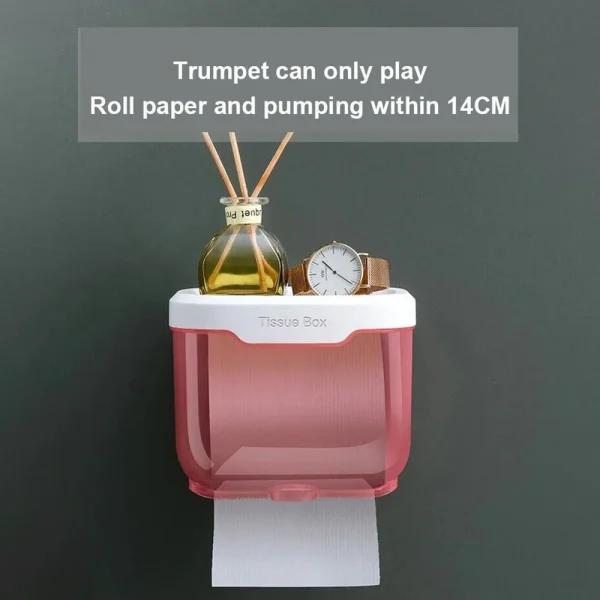 Wall Mount Bathroom Tissue Box Waterproof Storage Toilet Paper Storage Rack Organizer Paper Towel Holder Home Toilet Tissue Box 4