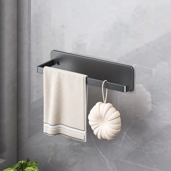 Wall-Mounted Kitchen Tissue Holder Free-Punching Roll Paper Storage Rack Kitchen Tissue Preservation Film Towel Storage Rack 4