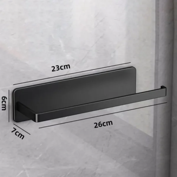 Wall-Mounted Kitchen Tissue Holder Free-Punching Roll Paper Storage Rack Kitchen Tissue Preservation Film Towel Storage Rack 6