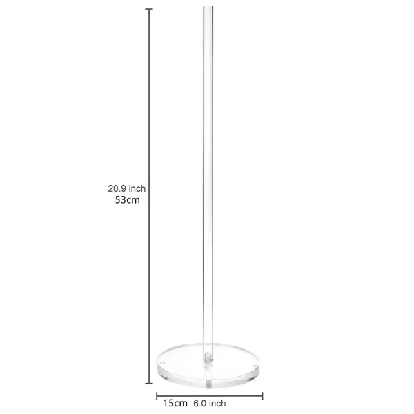 Standing Reserve Tissue Roll Holder Acrylic Freestanding Toilet Paper Holder Vertical Modern for Toilet Spare Rolls Storage 5