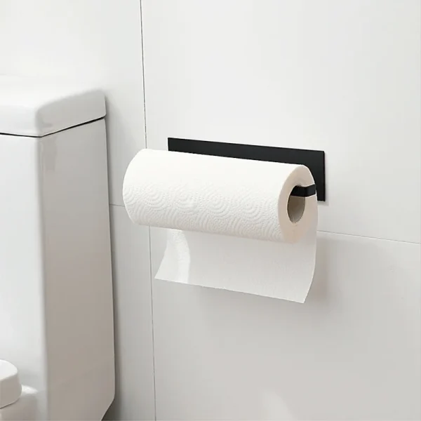 3186 Kitchen Paper Hanger Non Perforated Towel Holder Toilet Roll Paper Holder Fresh Film Storage Rack Wall Hanging Shelf 2