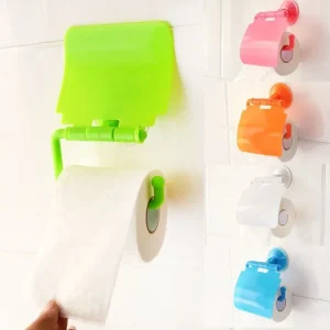 Plastic Suction Cup Toilet Paper Holder Bathroom Wall Mounted WC Paper Phone Holder Shelf Towel Roll shelf Bathroom Accessories 1