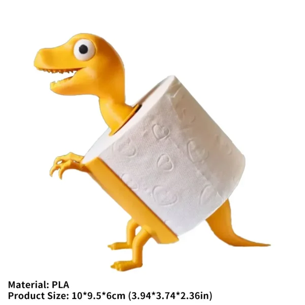 Dinosaur Toilet Roll Holder Funny Animal Toilet Paper Holder Free Paper Standing Bathroom Set 3D Printed Dog Paper Roll Holder 5