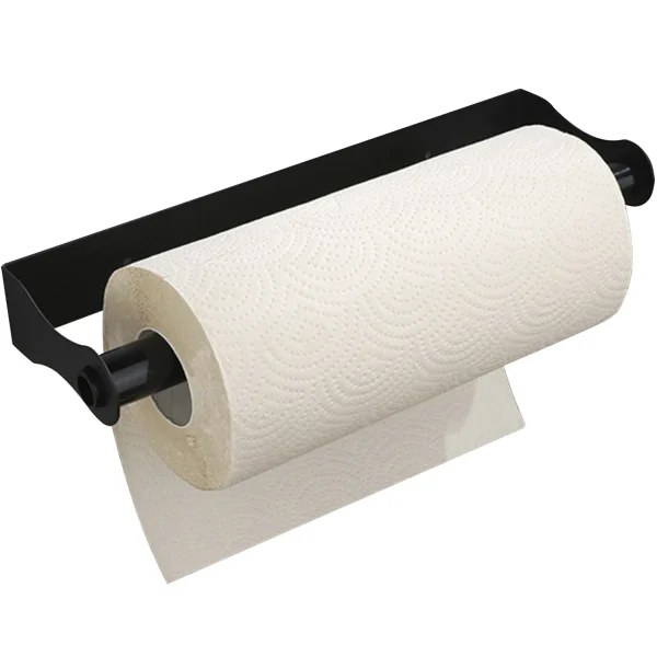 Kitchen Paper Towel Holder Adhesive Tissue Rack Stainless Steel Wall Mount Kitchen Roll Towel Holder Cabinet Storage Napkin Rack 2