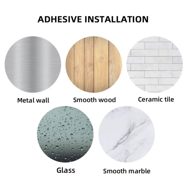 Kitchen Paper Towel Holder Adhesive Tissue Rack Stainless Steel Wall Mount Kitchen Roll Towel Holder Cabinet Storage Napkin Rack 6