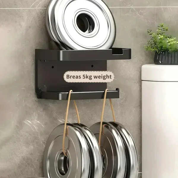 Wall Mounted Toilet Paper Holder Rustproof Thickened Plastic Storage Rack For Bathroom Kitchen Toilet Paper Roll Holder 2