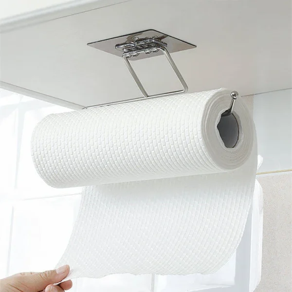 Kitchen Toilet Paper Holder Tissue Holder Hanging Bathroom Toilet Paper Holder Roll Paper Holder Towel Rack Storage Rack 6