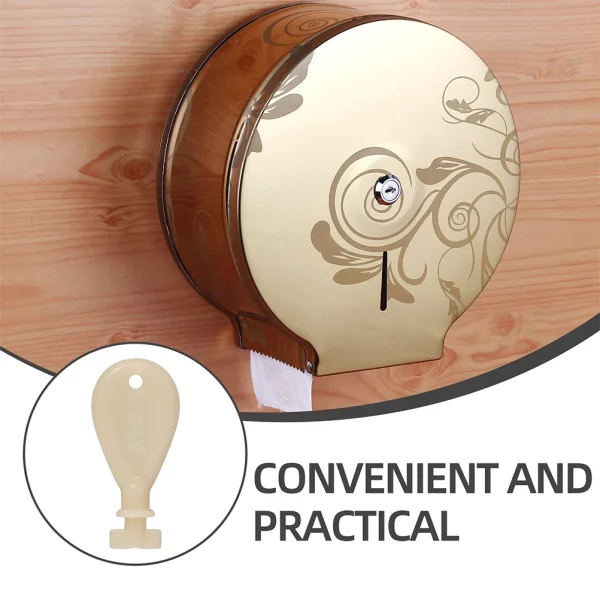 3Pcs Toilet Paper Dispenser Key Paper Towel Dispenser Key Replacement Roll Paper Dispenser Universal Towel Commercial Key 2