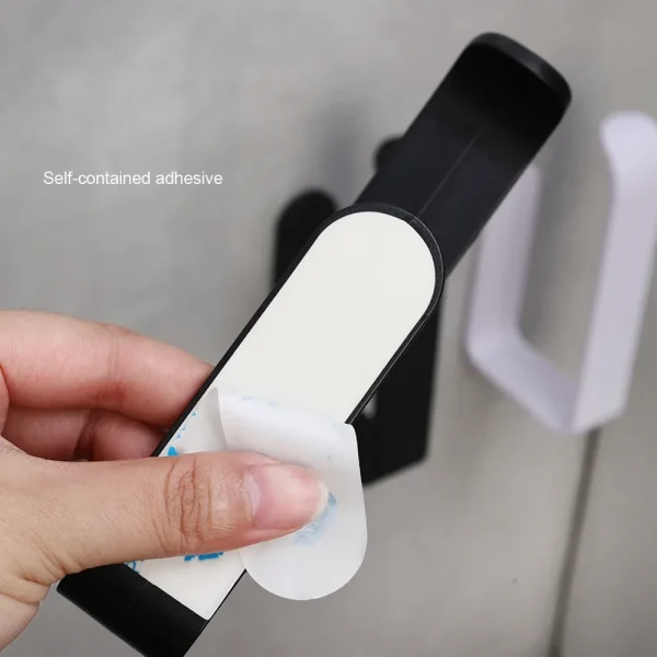 4/1PCS Bathroom Self-adhesive Toilet Paper Rack Wall Mounted Kitchen Towels Cling Film Hanger Without Punching Plastic Holder 5