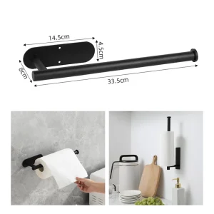 Adhesive Toilet Paper Holder Stainless Steel Wall Mount Kitchen Roll Towel Rack Napkin Dispenser Absorbent Stand Tissue Hanger 1