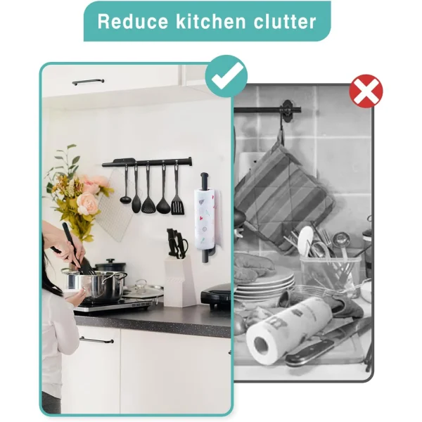 Kitchen Paper Towel Holder Adhesive Tissue Hanger Toilet Roll Paper Dispenser Cabinet Storage Napkin Rack Bathroom Accessories 4