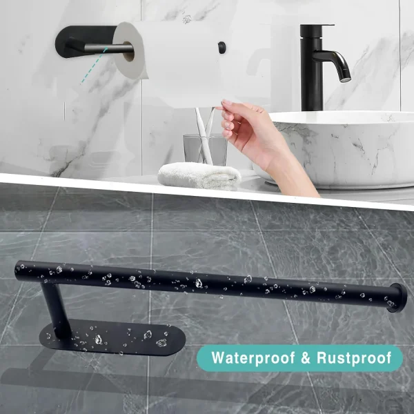 Kitchen Paper Towel Holder Adhesive Tissue Hanger Toilet Roll Paper Dispenser Cabinet Storage Napkin Rack Bathroom Accessories 6